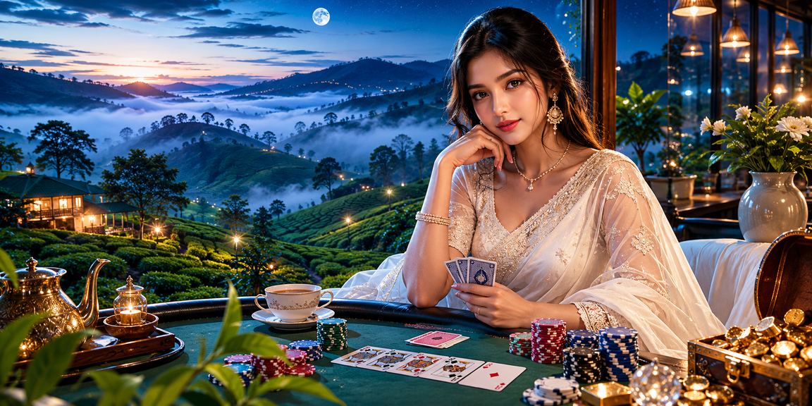 সিলেটের চা বাগানে একজন খেলোয়াড় winbd 21 লটারি টিকেটের হিসাব দেখছেন